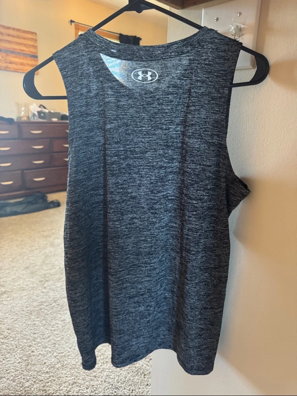 Under Armour Black/Gray Heather Women's Muscle Tank - Picture 3 of 5